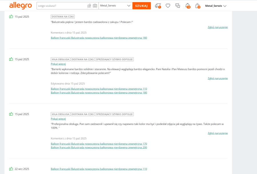 Balkon francuski balustrada zewnętrzna ALUstic Balustrada francuska zewnętrzna ALUstic - nowoczesne, solidne rozwiązanie od Metal-Serwis Obrzycko.